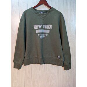 Vintage Mens Sweatshirt Roots Athletics New York Crewneck Green Size Large